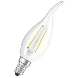 Image of Led Candle 4W E14 Flame Tip Retrofit Classic Warm White Clear - Osram