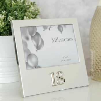 Image of 6" x 4" - Milestones Birthday Frame with 3D Number - 18