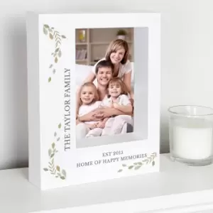 Image of Personalised Fresh Botanical Portrait Box Photo Frame White