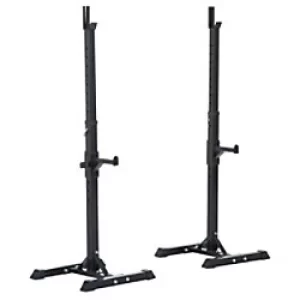 Image of HOMCOM Adjustable Weights Barbell Squat Stand-Black