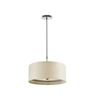 Image of Sienna Cylindrical 1 Light Pendant Cream