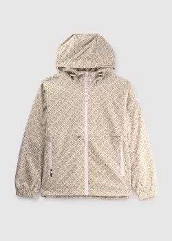 Image of Tommy Hilfiger Mens Protect Monogram Sail HDD Jkt In Stone Monogram