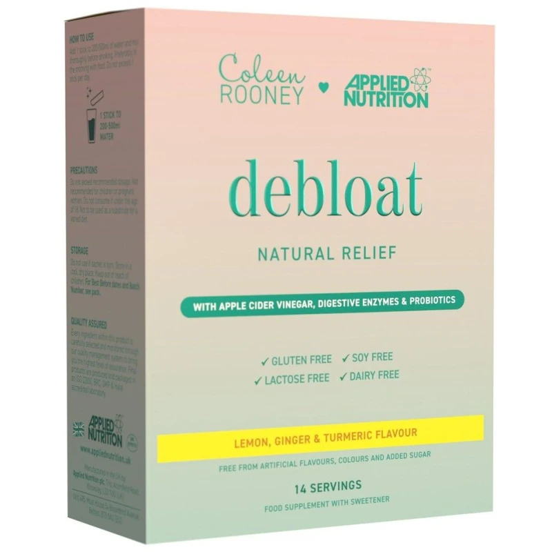 Image of Applied Nutrition Coleen Rooney Debloat Sticks - Lemon, Ginger & Turmeric - 14 Servings in Blue Blue Unisex