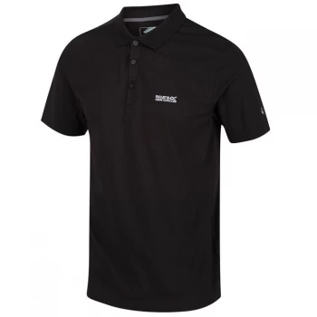 Image of Regatta Sinton Coolweave Jersey Polo Shirt - Black