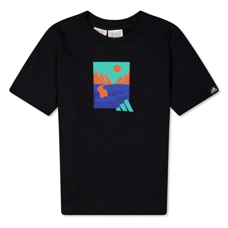 Image of adidas Logo T Shirt Junior - Multi Multi 7 - 8 Years