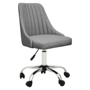Image of Premier Housewares Brent Leather Effect Home Office Chair, Grey