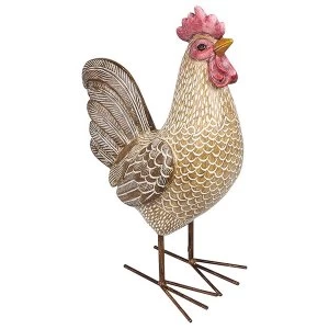 Image of Country Brown Rooster Standing Large Ornament