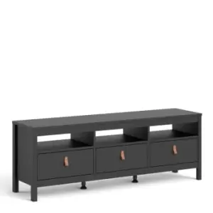 Image of Barcelona TV-Unit 3 Drawers In Matt Black