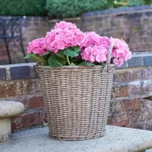 Image of Ivyline Polyrattan Lined 49 x 44cm Natural Planter