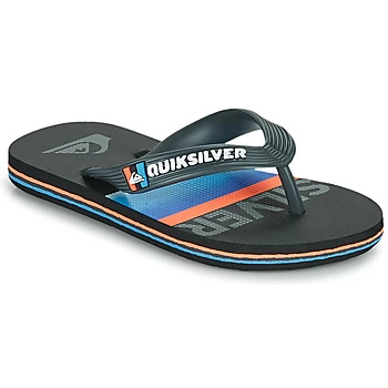 Image of Quiksilver MOLOKAI SLAB YOUTH boys's Childrens Flip flops / Sandals in Black kid,4,4.5,10 kid,11 kid,11.5 kid,12 kid,13 kid,1 kid,2 kid,2.5 kid