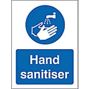 Image of Stewart Superior Health and Safety Sign Hand Sanitiser Plastic 30 x 20 cm