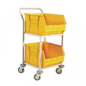 Image of Slingsby Mobile Storage Trolley cw 2 Bins Yellow 321293