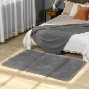 Image of Homcom Brown Fluffy Area Rug Carpet For Living Room Bedroom 90X150Cm