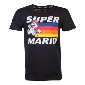 Image of Nintendo - Running Mario Unisex Medium T-Shirt - Black