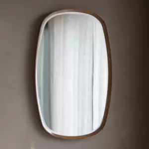 Image of Sutton Mirror Walnut 90x55cm Brown