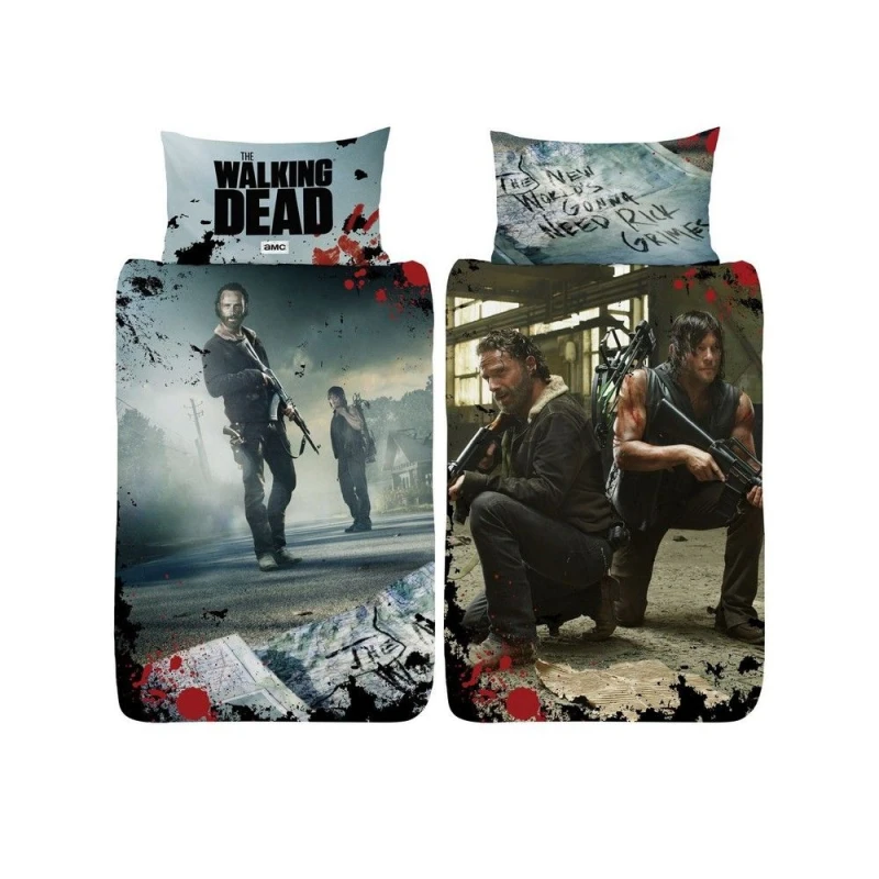 Image of The Walking Dead New World Duvet Cover Set Size: Single Multicolor Unisex Single