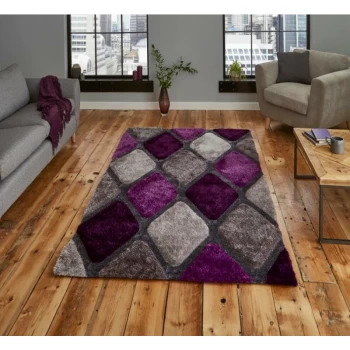 Image of Noble House 9247 Grey Purple 120cm x 170cm Rectangle - Grey and Purple