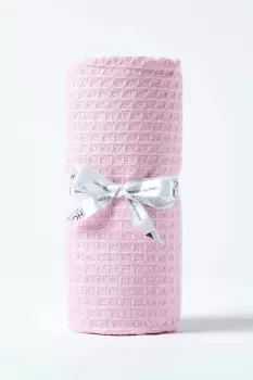 Image of Organic Cotton Waffle Baby Blanket