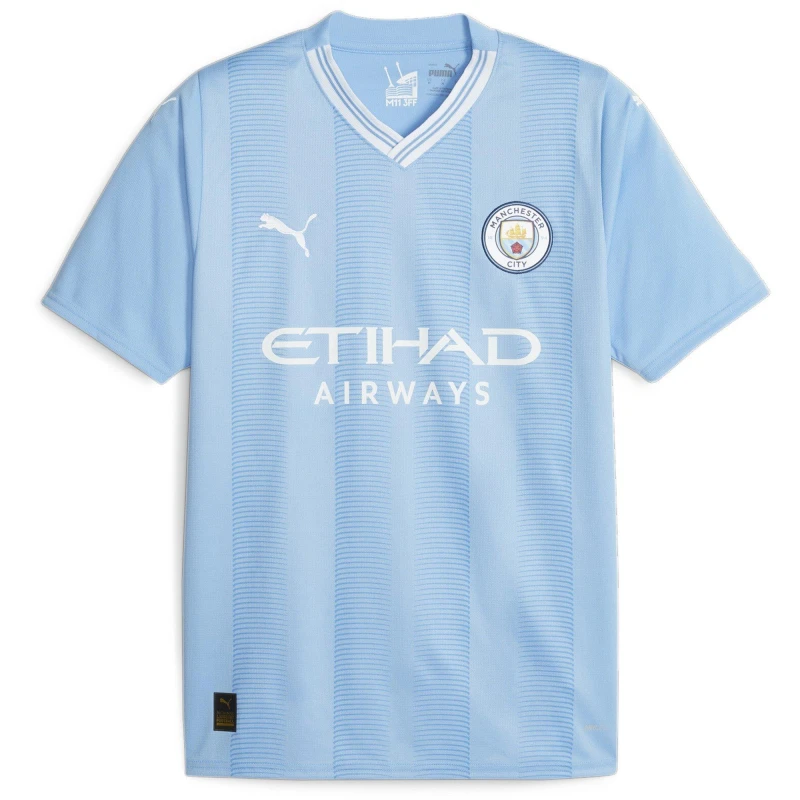 Image of Puma Manchester City Home Shirt 2023 2024 Adults Blue/White male XS