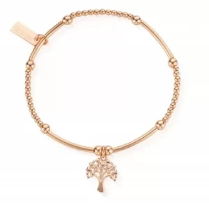 Image of ChloBo Rose Gold Plated Cute Mini Heart Tree Of Life Bracelet RBCM1088