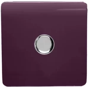 Image of Trendi Switch 1 Gang 120 Watt LED Dimmer Switch in Plum