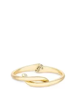 Image of Jon Richard Gold Plated Polished Twisted Bangle Bracelet