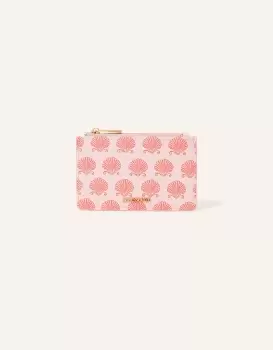 Image of Accessorize Womens Shell Print Cardholder, Size: L 9cm x W 13 cm