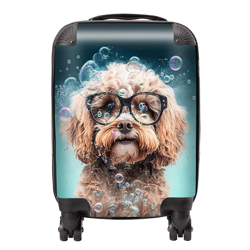 Image of Warren Reed Designer Cavapoo Dog Splashart Suitcase - Cabin