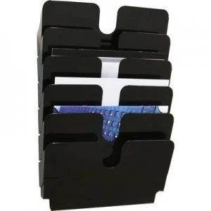 Image of Durable FLEXIPLUS 6 A4 QUER 1700014061 Brochure holder Black, Transparent A4 landscape No. of compartments 6 (W x H x D) 340 x 520 x 100 mm
