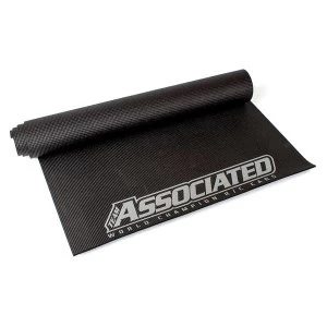 Image of Team Associated Pit Mat 2018 24" X 48" Silver Logo
