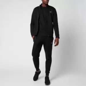 Image of EA7 Mens Core Identity French Terry Tracksuit - Black/Gold - M