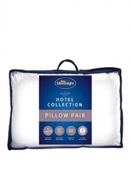 Image of Silentnight Luxury Collection Sateen Stripe Pillow Pair