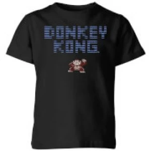 Image of Nintendo Donkey Kong Retro Logo Kid's T-Shirt - Black - 9-10 Years