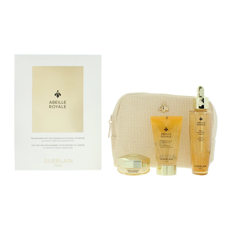 Image of Guerlain Abeille Royale Gift Set: Watery Oil Serum 50ml - Day Cream 15ml - Cleansing Mousse 40ml