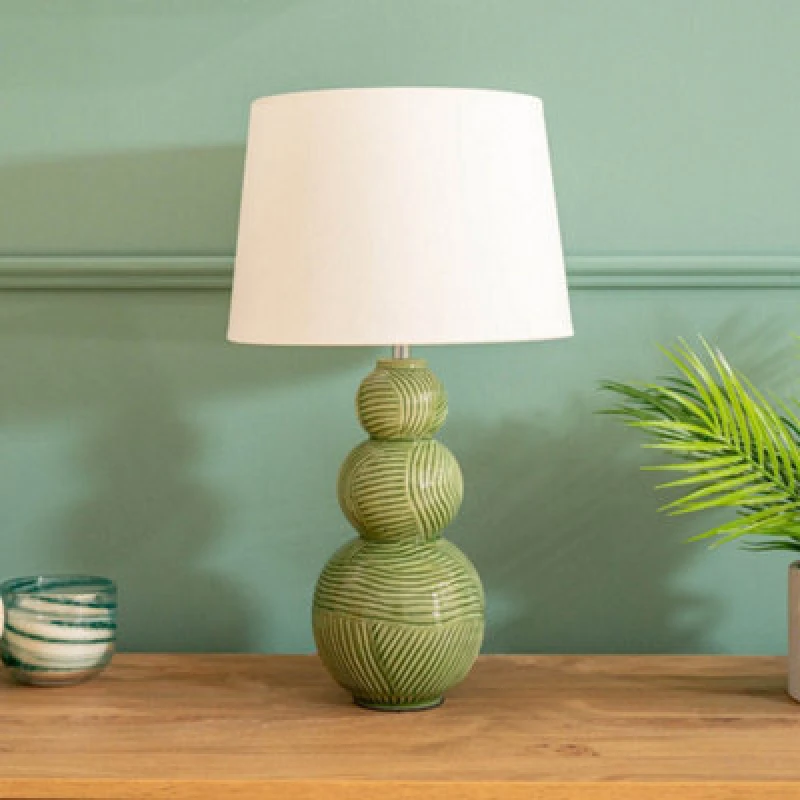Image of Mia Green Ceramic Table Lamp