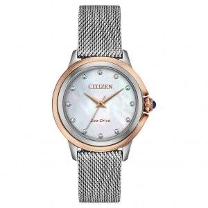Image of Citizen Eco-Drive Ceci Diamond Ladies Mesh Bracelet Watch