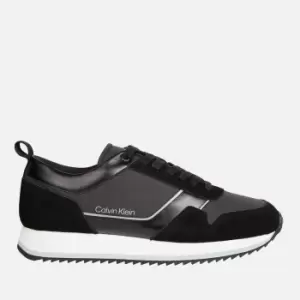 Image of Calvin Klein Mens Leather and Shell Running-Style Trainers - UK 11