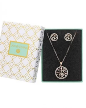 Image of Jon Richard Pink Tree Of Life Necklace