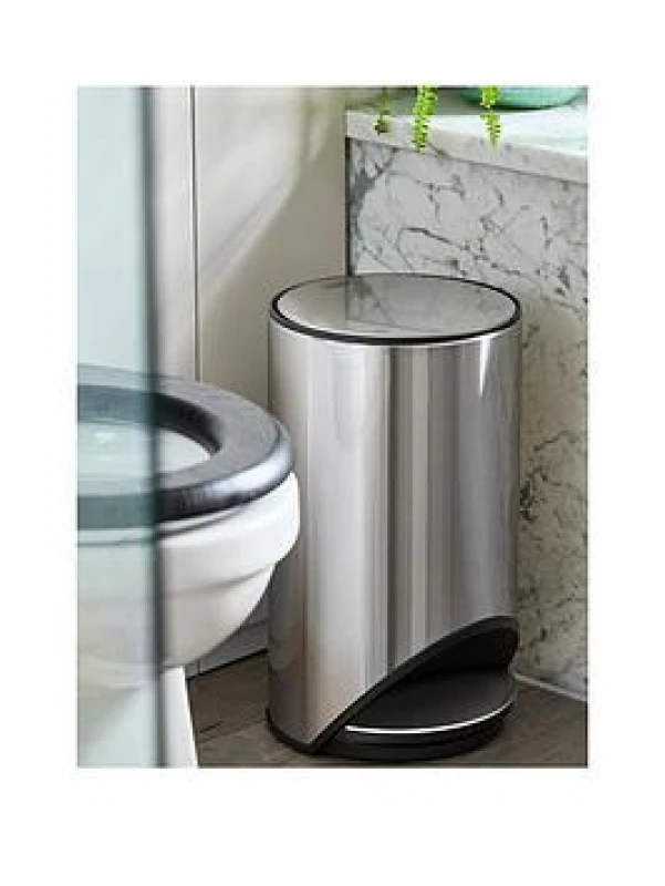 Image of Joseph Joseph Arc 10L Bin - Stainless Steel, Silver 30152