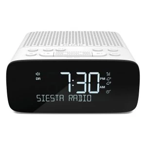 Image of Siesta S2 Bedside DABFM Digital Alarm Clock Radio in White