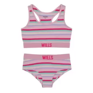 Image of Jack Wills Cropped Bralette And Hipster Brief Set Juniors - Multi