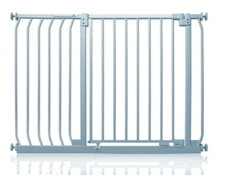 Image of Safetots Elite Pressure Safety Gate, 107Cm - 116Cm, Matt Grey, Pressure Fit Stair Gate