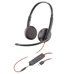 Image of Plantronics Blackwire 3225 USB-C Stereo UC Corded Headset with 3.5mm Connection