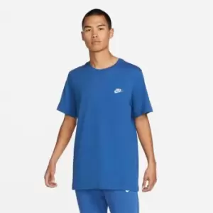 Image of Nike Club Short Sleeve T-Shirt Mens - Blue