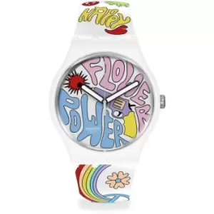 Image of Unisex Swatch Power Of Peace Flower Power Bioceramic Watch