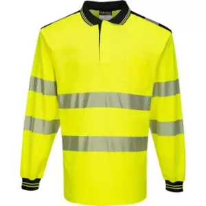 Image of Portwest T184 Hi Vis Polo Shirt Yellow / Black 5XL