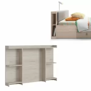 Image of Denim 120Cm Headboard Extension In Light Walnut