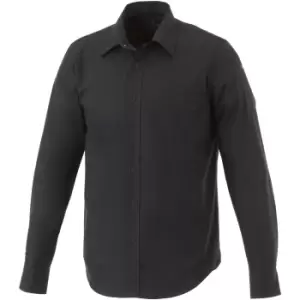 Image of Elevate Mens Hamell Long Sleeve Shirt (S) (Solid Black)