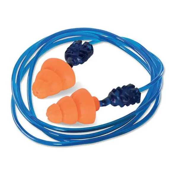 Image of Beeswift Beeswift QED Corded Tri Flange Reusable Earplugs SNR 34 (Pack of 200) QED602C