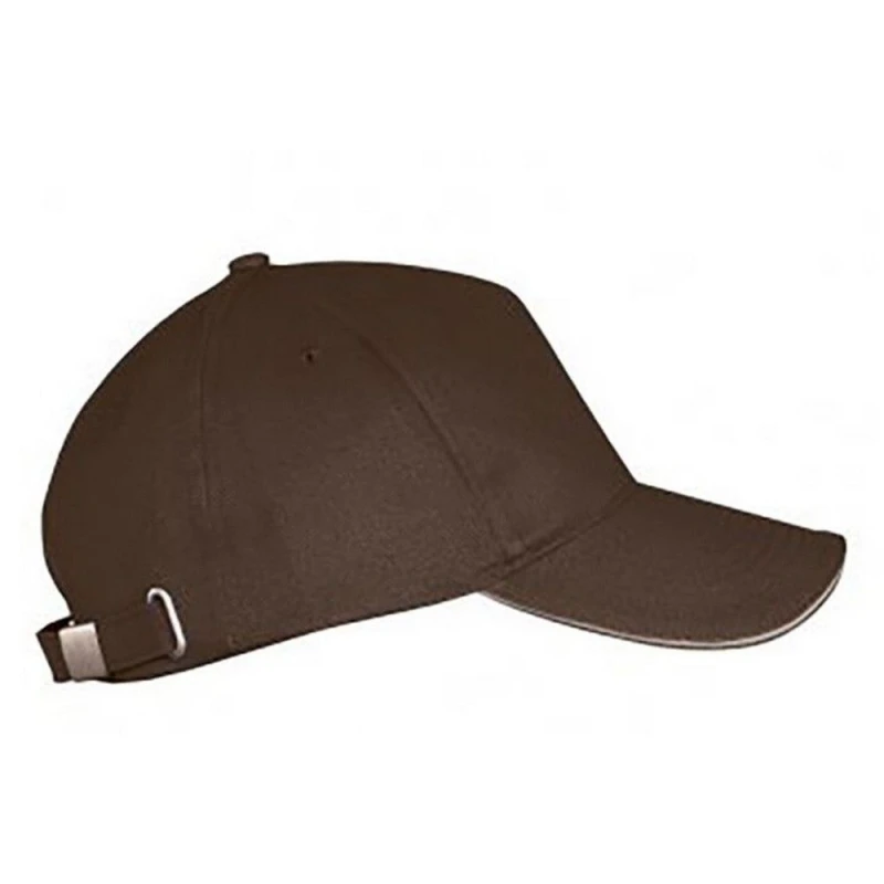 Image of SOL'S Mens Long Beach Cap in Dark Brown Dark Brown Male One Size